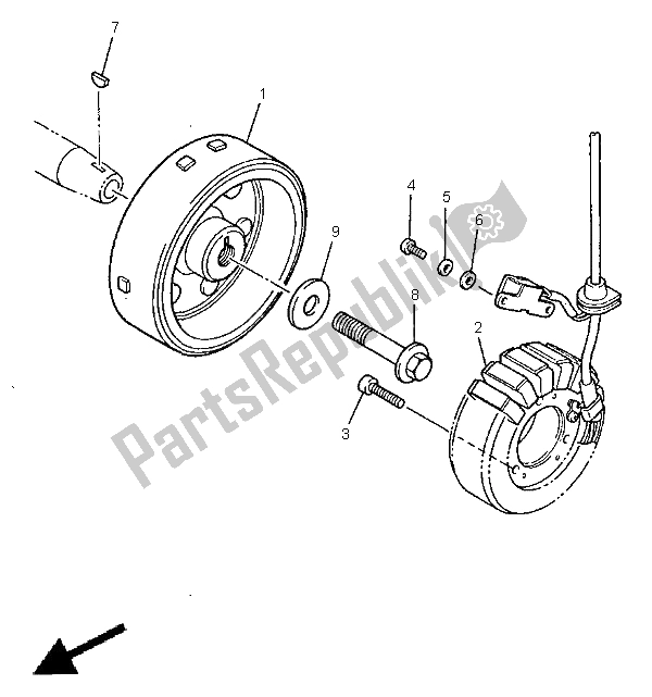 Tutte le parti per il Generatore del Yamaha FZS 600 1998