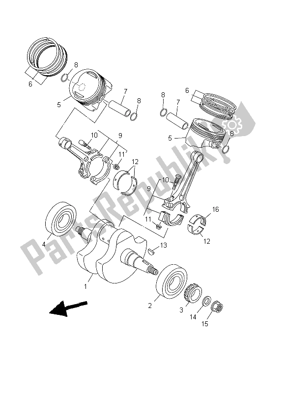 Wszystkie części do Wa? Korbowy I T? Ok Yamaha BT 1100 Bulldog 2002