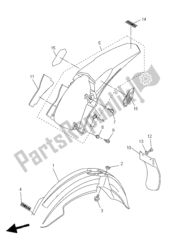 Todas las partes para Defensa de Yamaha YZ 250F 2004