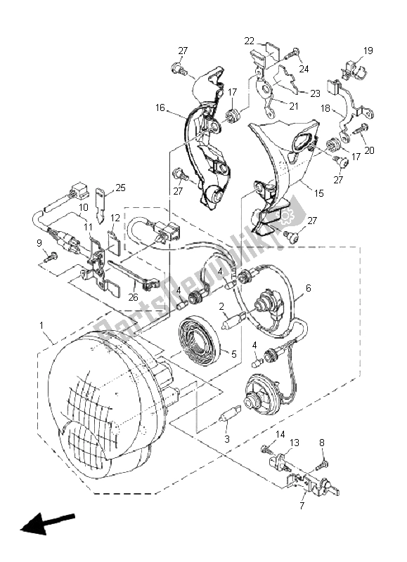 Todas las partes para Faro de Yamaha MT 01 5 YU3 1670 2006