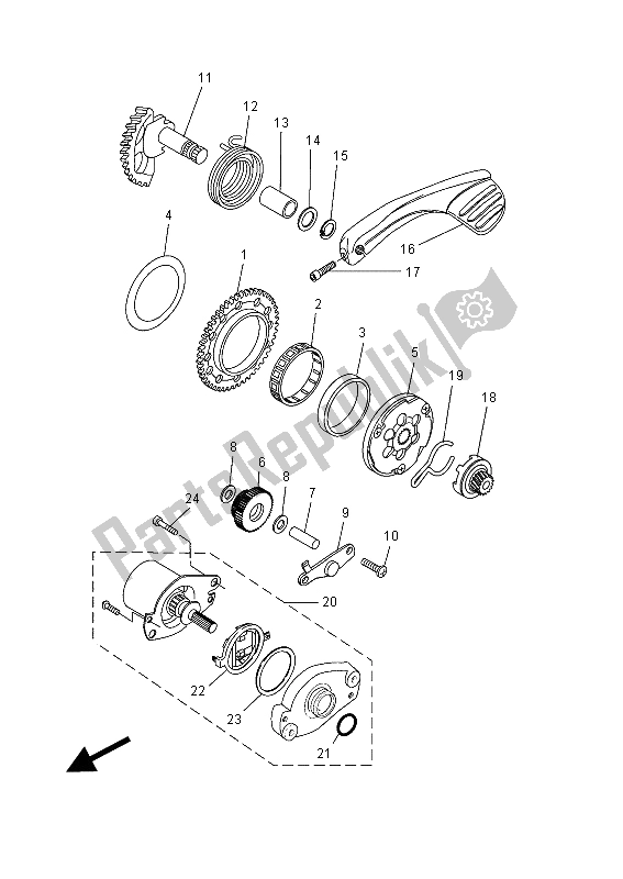 Toutes les pièces pour le Entrée du Yamaha CW 50 2015