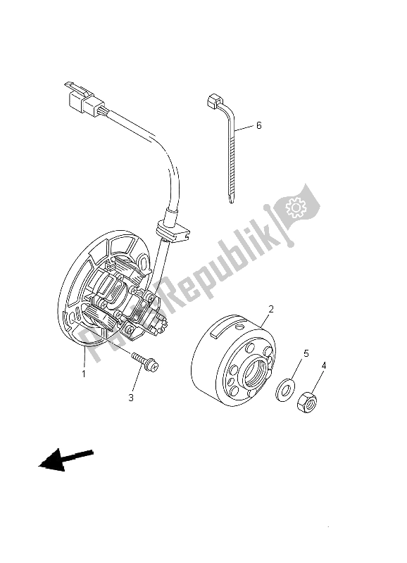 Alle onderdelen voor de Generator van de Yamaha YZ 85 SW LW 2002