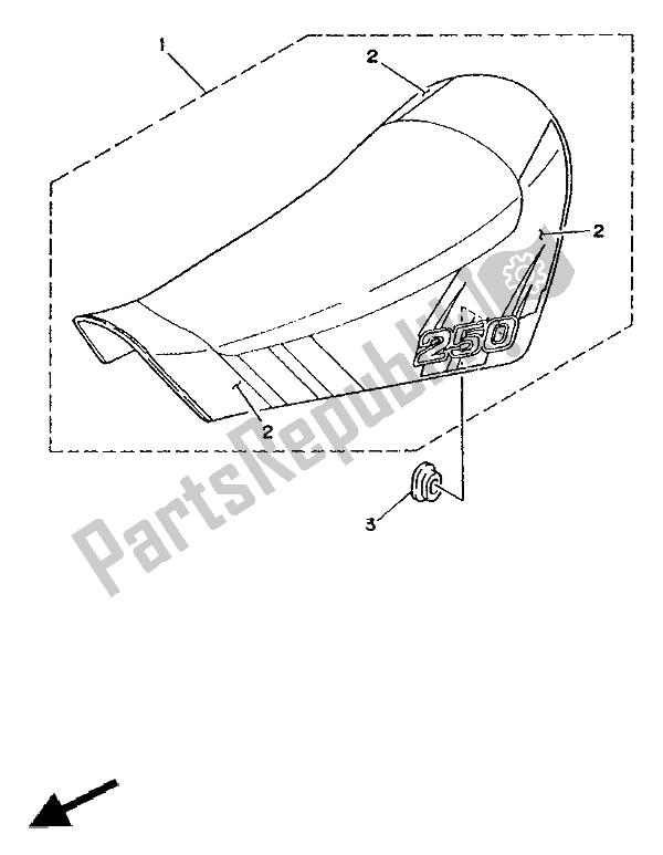 Todas las partes para Asiento de Yamaha TY 250R 1991