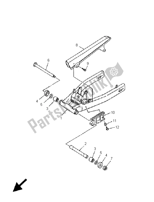 Toutes les pièces pour le Bras Arrière du Yamaha XJ 600N 2001