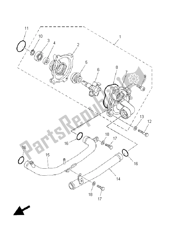 Toutes les pièces pour le Pompe à Eau du Yamaha XP 500 T MAX 2008