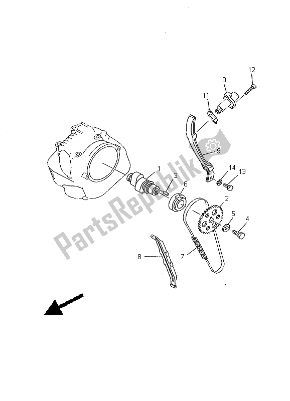 All parts for the Camshaft & Chain of the Yamaha TW 125 2000