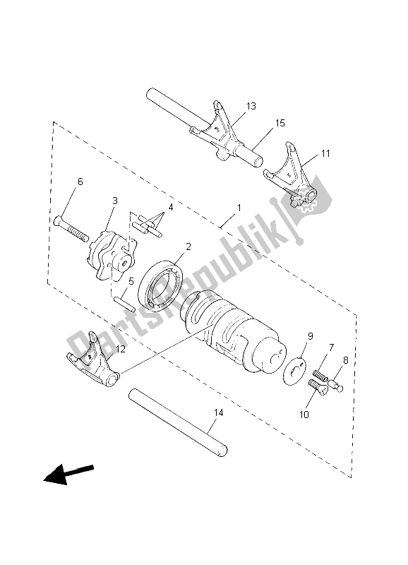 All parts for the Shift Cam & Fork of the Yamaha XVS 650A Dragstar Classic 2006