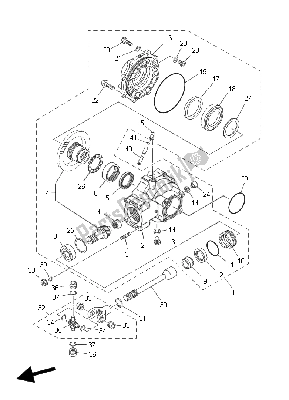 All parts for the Drive Shaft of the Yamaha YFM 400F Kodiak 4X4 2003