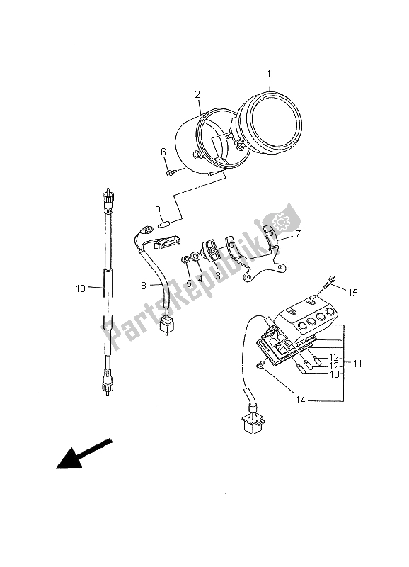 All parts for the Meter of the Yamaha XV 535 Virago 2000