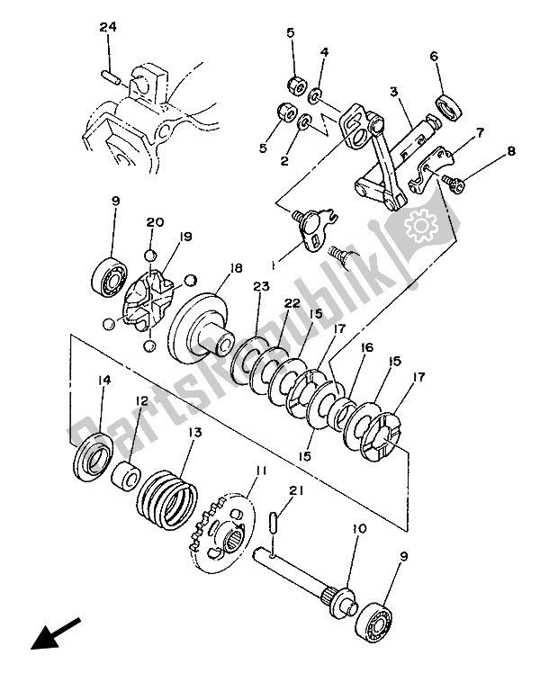 Toutes les pièces pour le Gouverneur du Yamaha YZ 125 1987