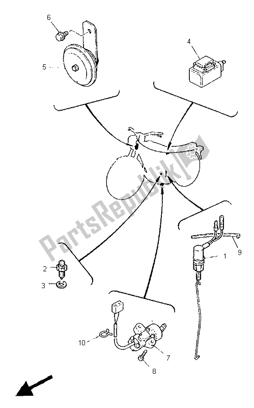 Tutte le parti per il Elettrico 2 del Yamaha SR 500 1995
