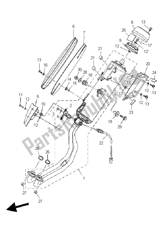 Wszystkie części do Wydechowy Yamaha XP 500A T MAX 2010