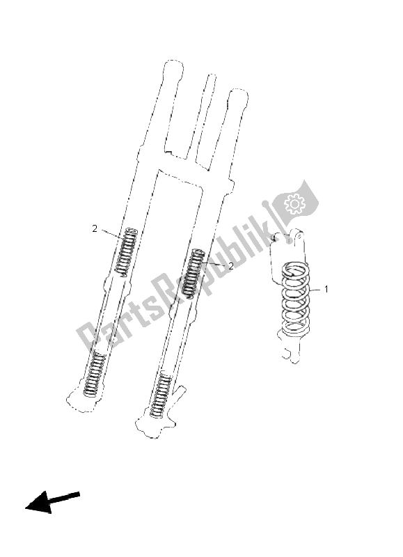 All parts for the Alternate For Chassis of the Yamaha YZ 250F 2011