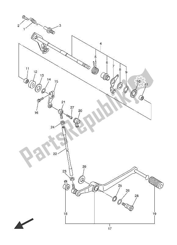 Tutte le parti per il Albero Del Cambio del Yamaha YZF R6 600 2016