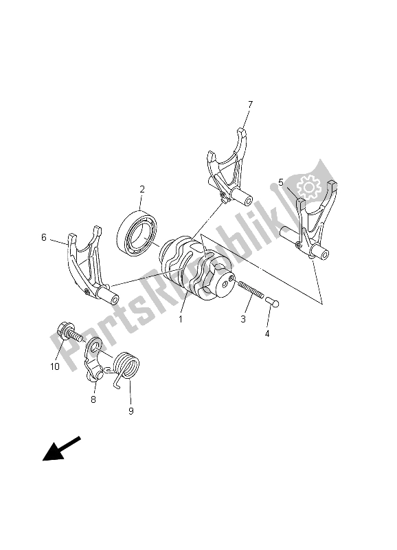 Todas las partes para árbol De Levas Y Horquilla de Yamaha WR 250F 2003