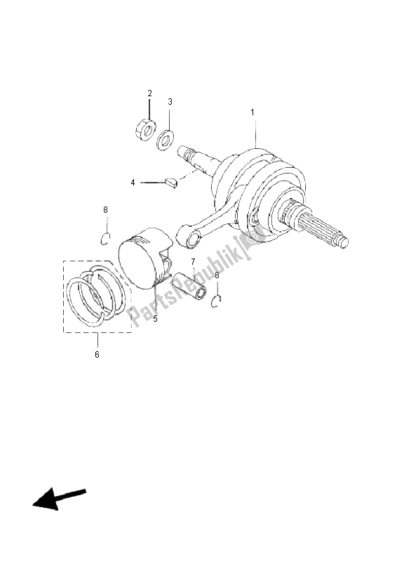 All parts for the Crankshaft & Piston of the Yamaha YP 250R Sport X MAX 2011