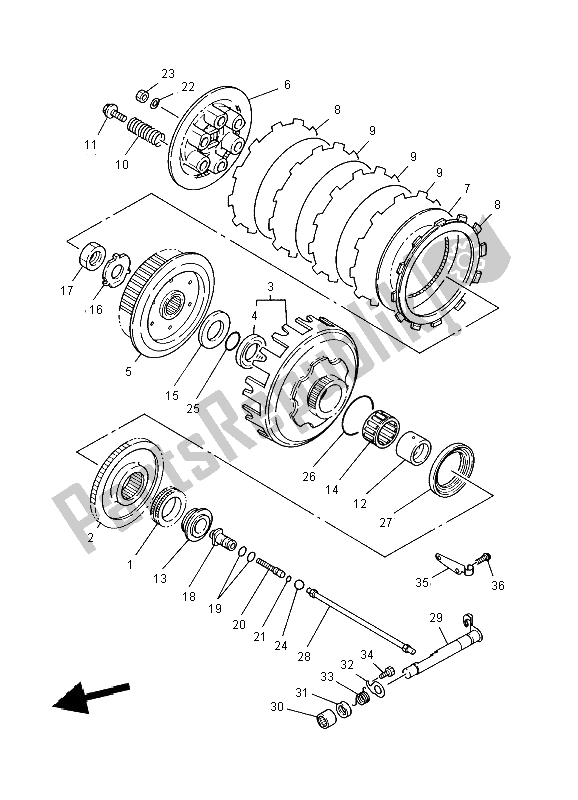 Todas las partes para Embrague de Yamaha TZ 250 2000