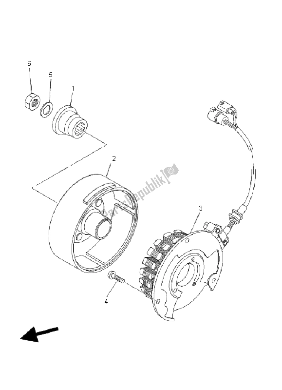 Todas las partes para Generador de Yamaha YFM 125 Grizzly 2006