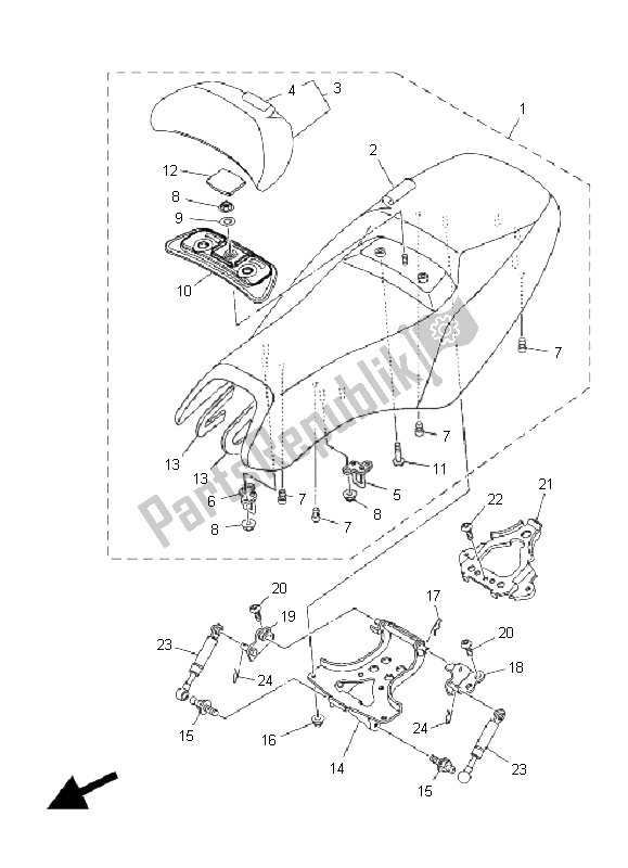 Wszystkie części do Siedzenie Yamaha XP 500A T MAX 2008