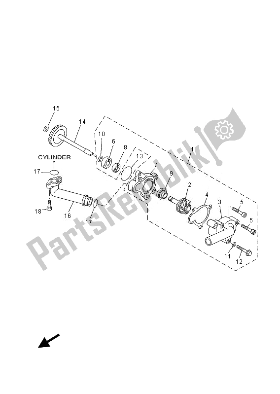 All parts for the Water Pump of the Yamaha YP 250 RA 2013