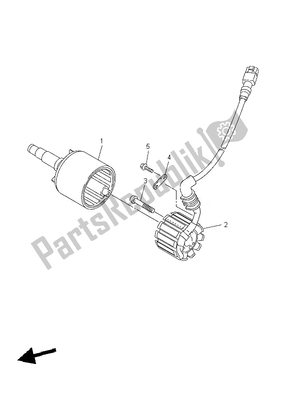 All parts for the Generator of the Yamaha FZ8 NA 800 2013