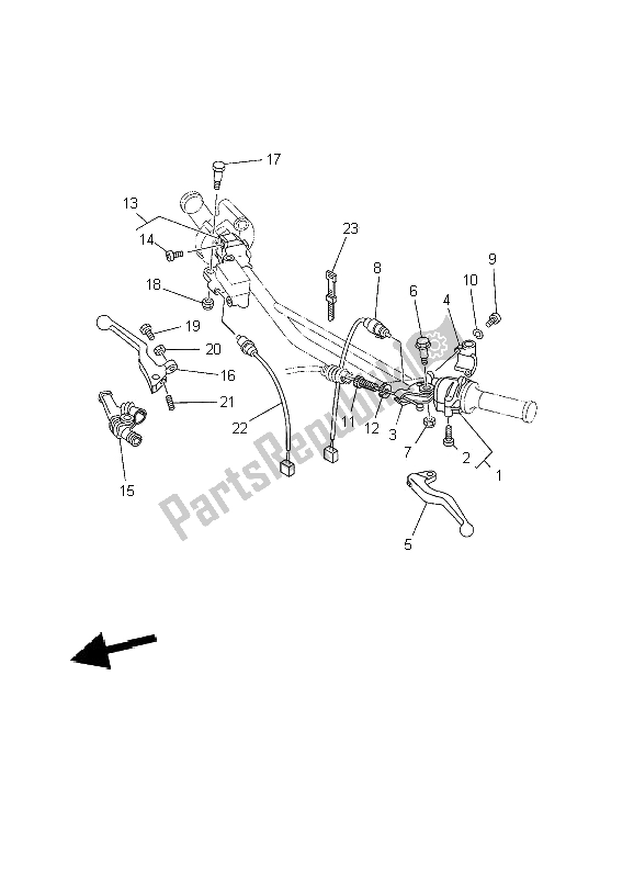 Toutes les pièces pour le Interrupteur Et Levier De Poignée du Yamaha TW 125 2002