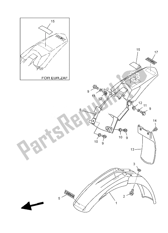 Todas las partes para Defensa de Yamaha YZ 85 SW LW 2010