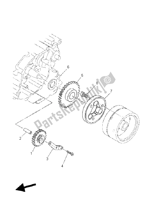 Wszystkie części do Sprz? G? O Rozrusznika Yamaha XT 125X 2008