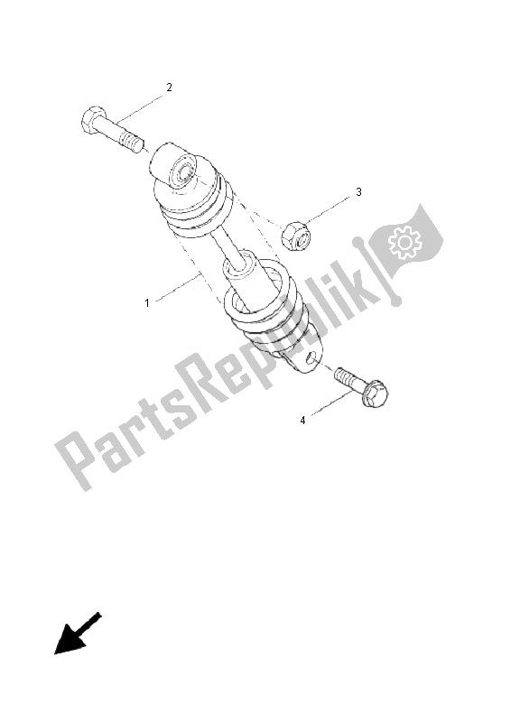 Todas as partes de Suspensão Traseira do Yamaha EW 50 Slider 2006