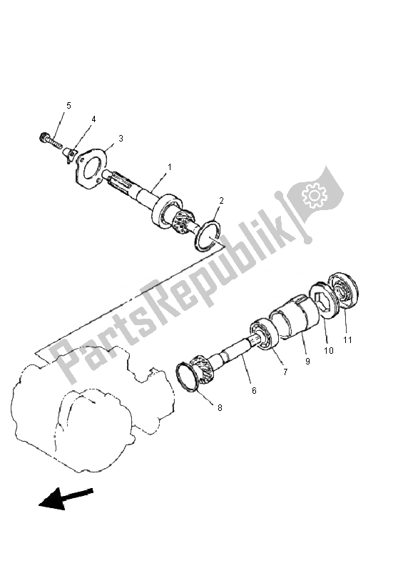 All parts for the Transmission of the Yamaha PW 50 2010