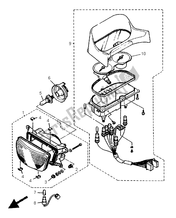 Tutte le parti per il Alternate Elettriche (uk) del Yamaha XJ 600S Diversion 1996