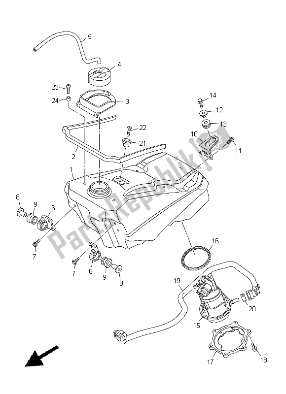 Toutes les pièces pour le Réservoir D'essence du Yamaha YZ 450F 2014