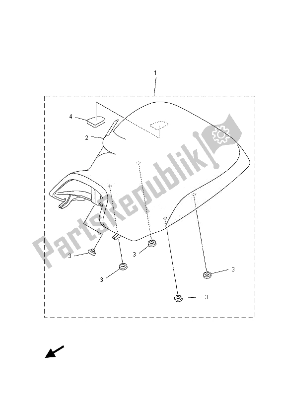 Wszystkie części do Siedzenie Yamaha YFM 550 FGD Grizzly 4X4 2013