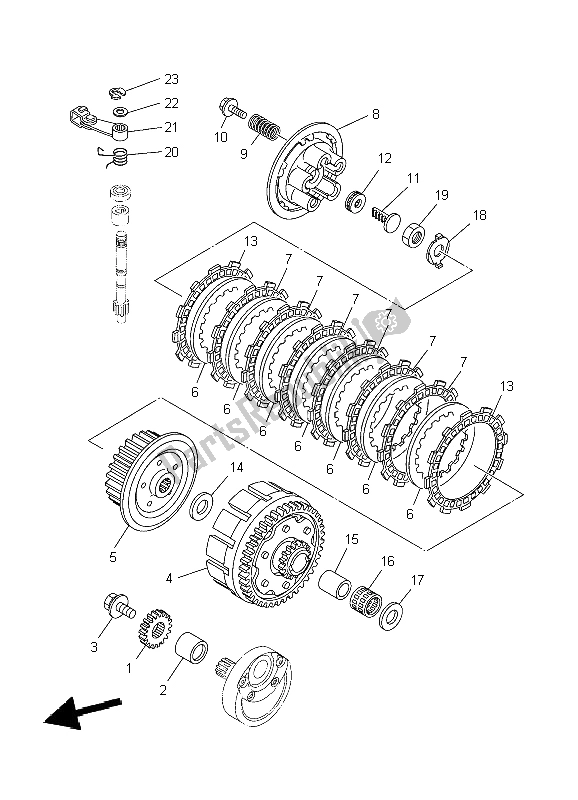 Toutes les pièces pour le Embrayage du Yamaha YZ 125 2004