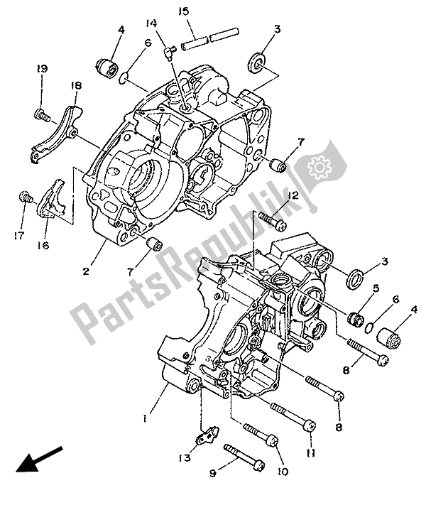 Todas as partes de Bloco Do Motor do Yamaha DT 125R 1989