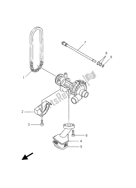 Toutes les pièces pour le La Pompe à Huile du Yamaha YZF R1 1000 2003