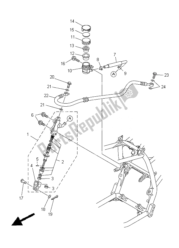 Wszystkie części do Tylny Cylinder G?ówny Yamaha YFM 250R Raptor 2013