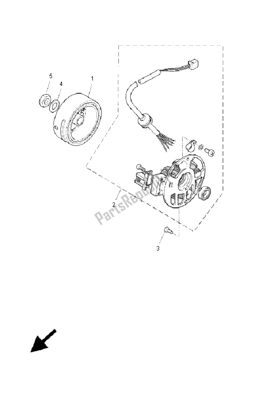 All parts for the Generator of the Yamaha YQ 50L Aerox Race Replica 2009