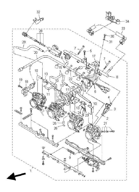 Tutte le parti per il Immissione 2 del Yamaha FJR 1300 AS 2010