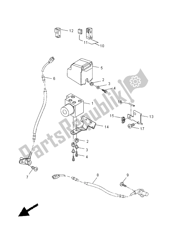 Toutes les pièces pour le électrique 3 du Yamaha YP 125 RA 2015