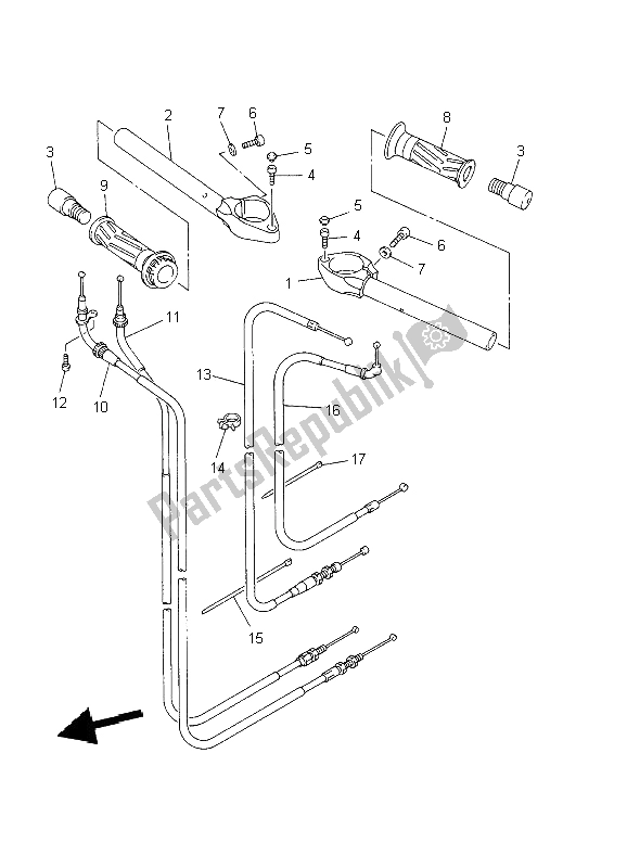 Tutte le parti per il Maniglia E Cavo Dello Sterzo del Yamaha YZF R6 600 2002