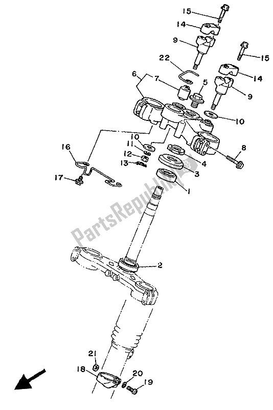 All parts for the Steering of the Yamaha XTZ 750 Supertenere 1994