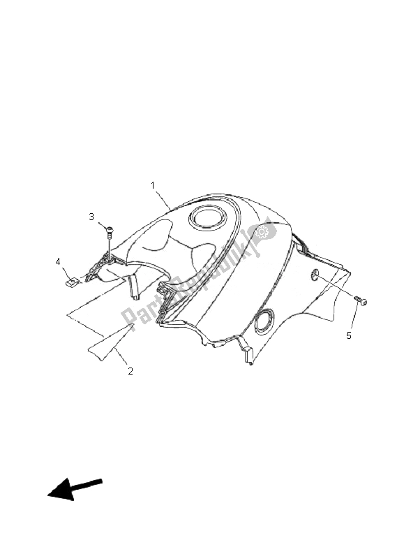 All parts for the Side Cover of the Yamaha YFM 350F Grizzly 4X4 IRS 2010