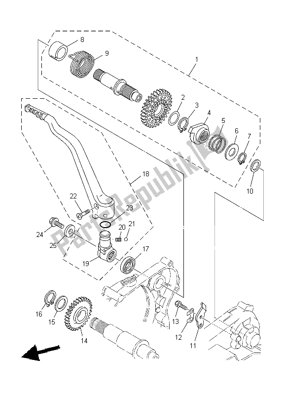 Alle onderdelen voor de Beginner van de Yamaha YZ 250 2004