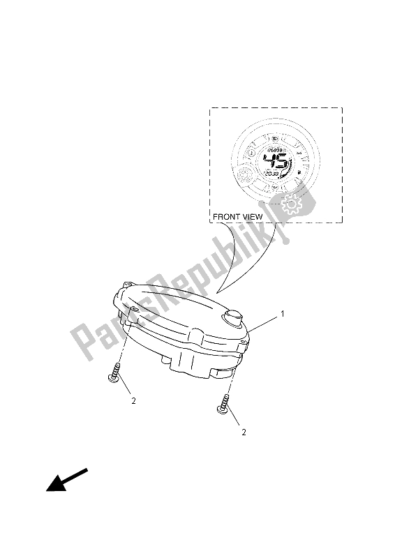 All parts for the Meter of the Yamaha NS 50 2015