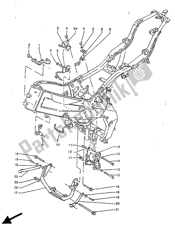 Toutes les pièces pour le Contre-arbre du Yamaha TZR 125R 1992