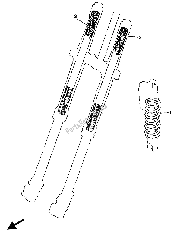 Todas las partes para Alternativo (chasis 1) de Yamaha YZ 125 1989