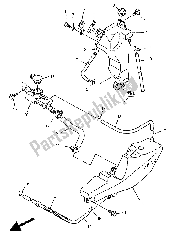 Toutes les pièces pour le Cuve à Mazout du Yamaha TDR 125 1998