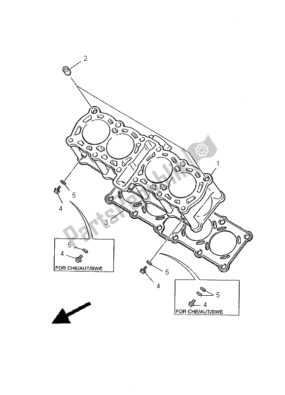 Wszystkie części do Cylinder Yamaha YZF 600R Thundercat 2000