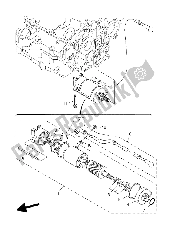 Todas las partes para Motor De Arranque de Yamaha TDM 900A 2009